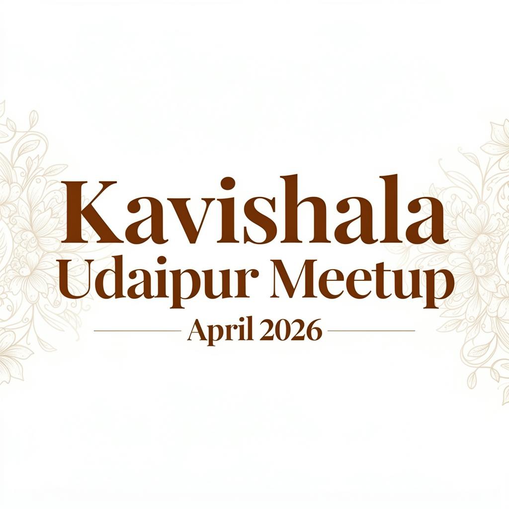Kavishala Udaipur Meetup - November 2026